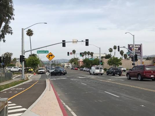Figure 4 - New traffic signal at N Broadway and Woodward Avenue